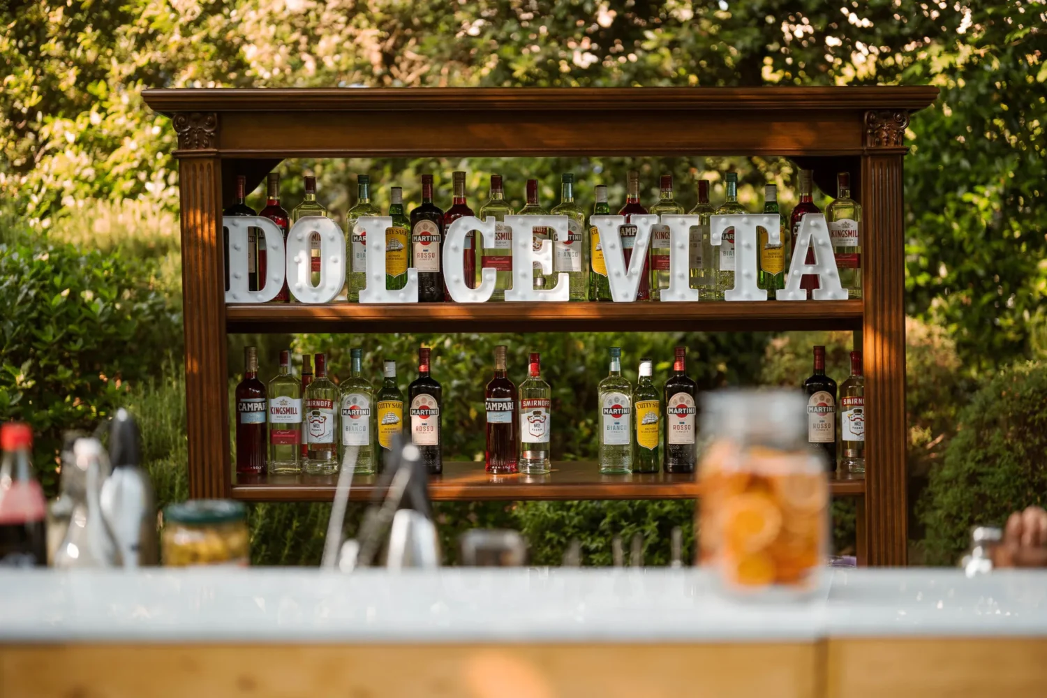 Outdoor Italian bar with