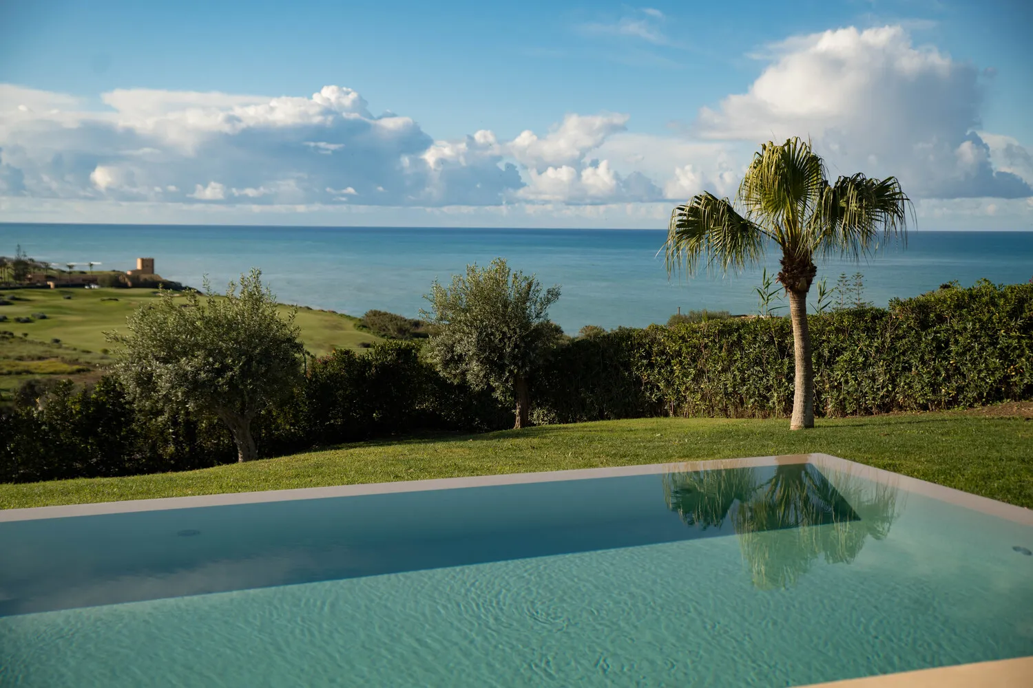 Infinity pool overlooking the sea at Verdura Resort, Sicily. Ideal for a destination wedding.
