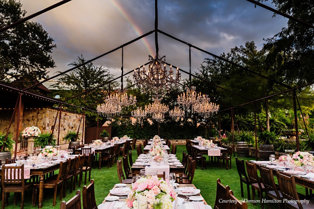 Stone terrace at sunset in Masseria Pettolecchia La Residenza