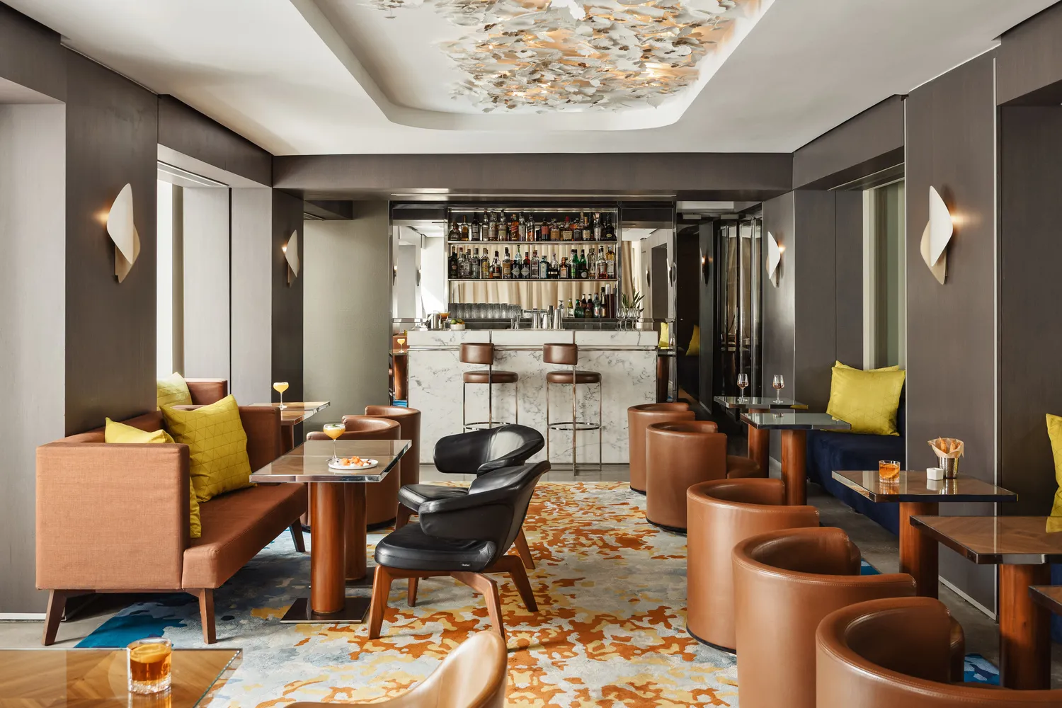 Elegant bar lounge interior at Hotel de Sers, ideal for romantic Paris wedding celebrations