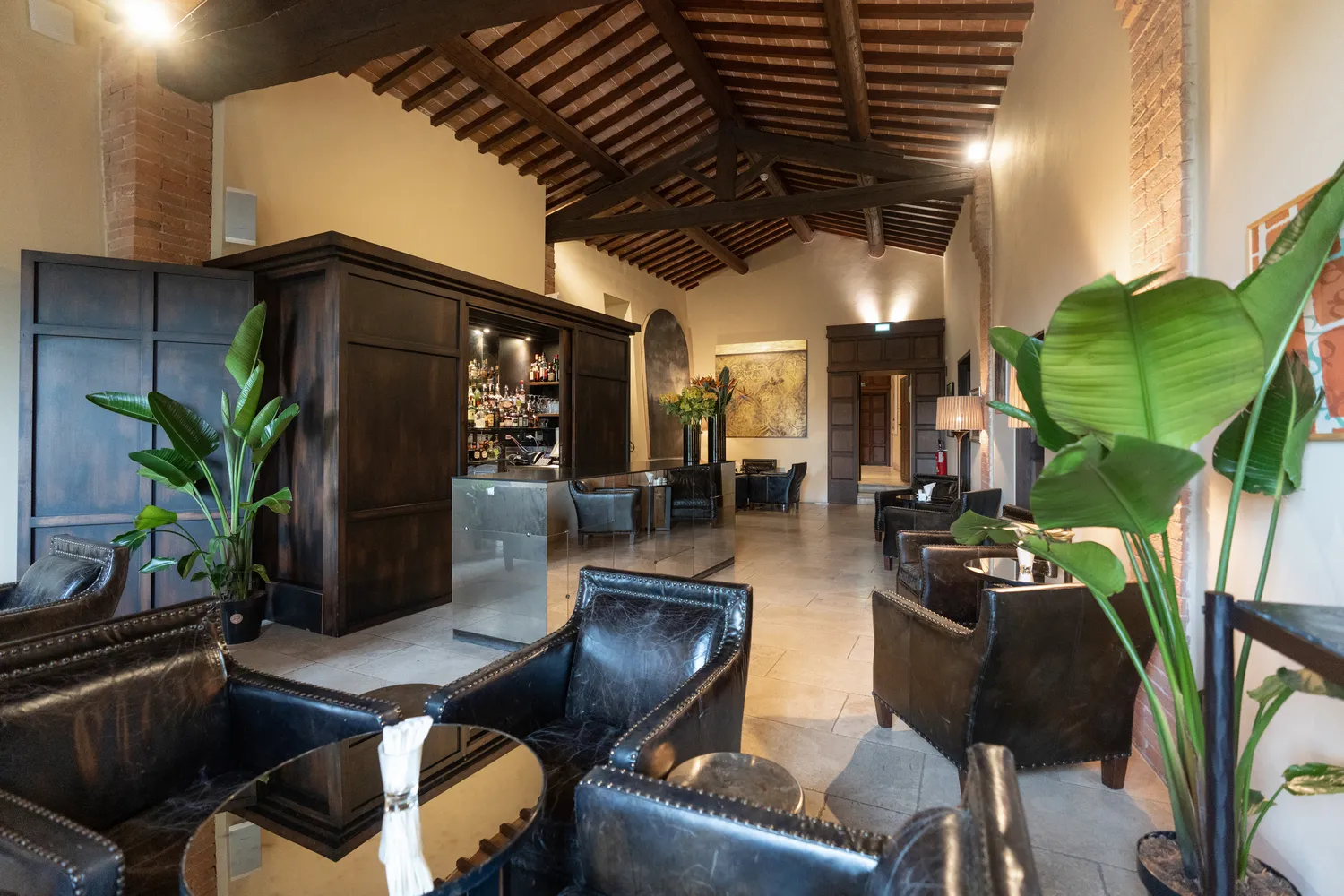 Luxurious lounge at Castel Monastero, perfect for Tuscany weddings & honeymoons.