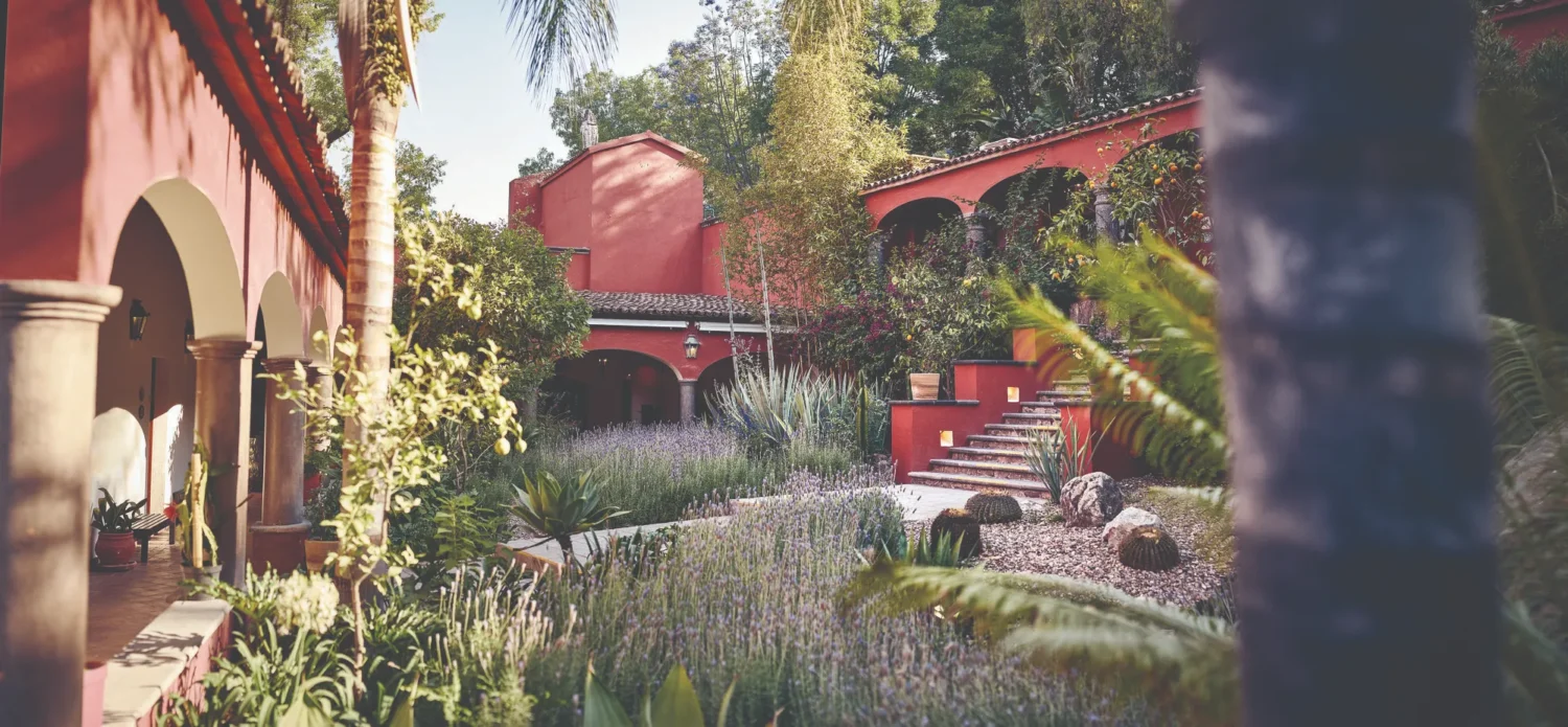 Stunning courtyard at Casa de Sierra Nevada, a Belmond Hotel in San Miguel de Allende. Perfect for a Casa de Sierra wedding.