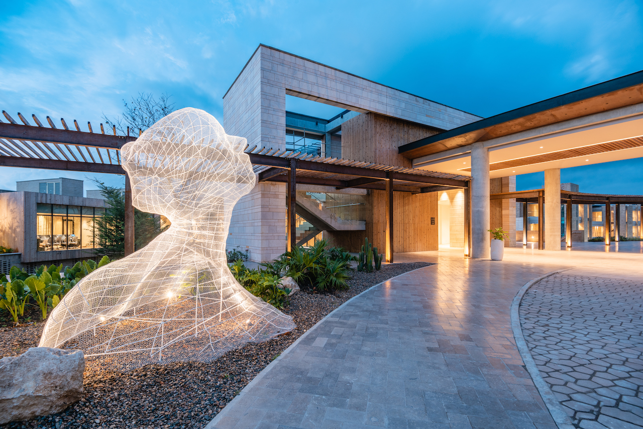 Modern facade of Sofitel Baru Calablanca Beach Resort at dusk
