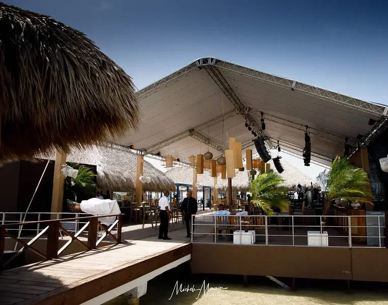 Outdoor wedding reception venue at a Dominican Republic boutique hotel.