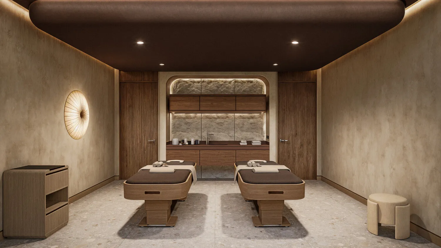 Luxurious spa at the Zemi Miches All-Inclusive Resort. Two massage tables await.
