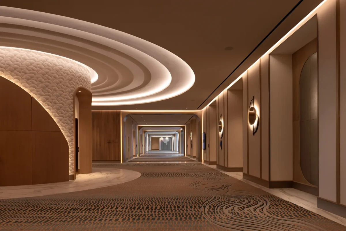 Elegant hallway at Pier Sixty-Six, a Fort Lauderdale wedding venue.