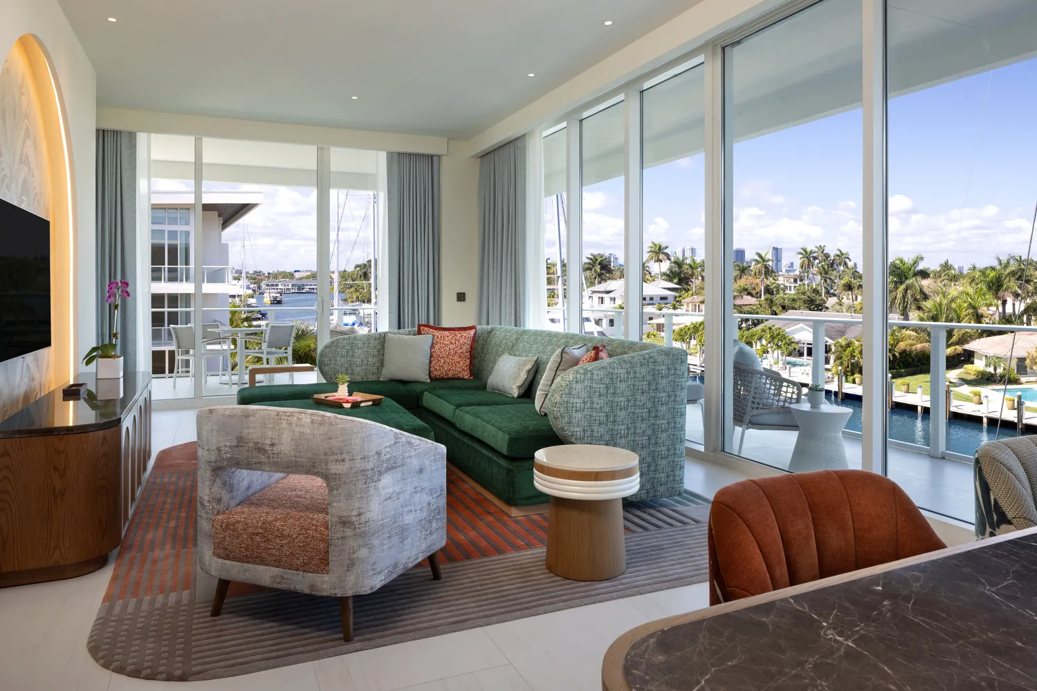 Luxury suite at Pier Sixty-Six Fort Lauderdale with waterfront views, ideal for weddings.