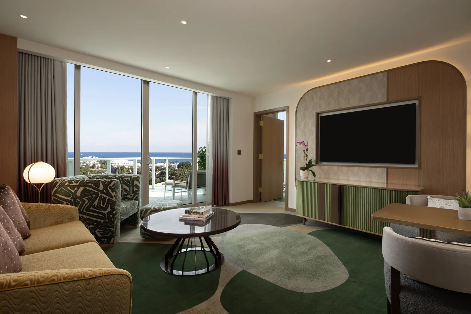 Luxury hotel room with ocean view, ideal for Fort Lauderdale wedding venue